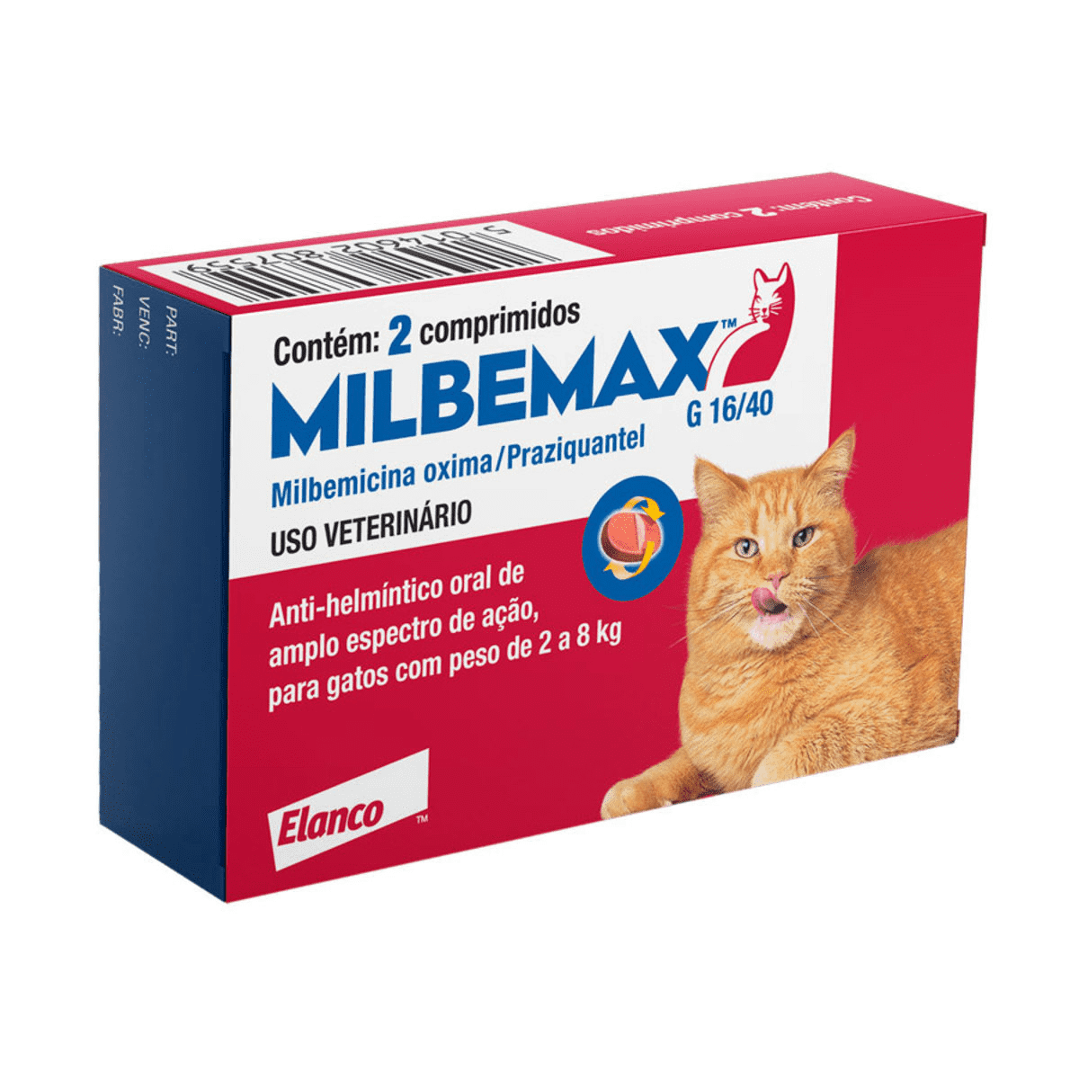 Vermífugo Milbemax G Gatos 2 a 8kg