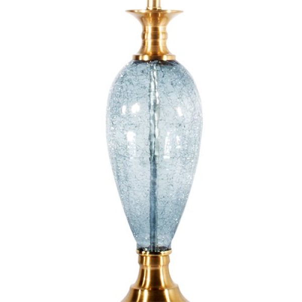 Encontraproduto.com.br - Abajur de Mesa Latcor Branco / Azul GS-1910005B
