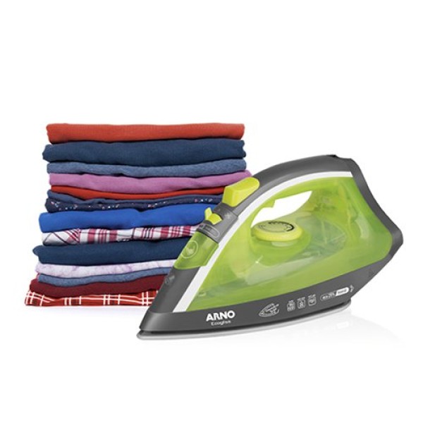 Encontraproduto.com.br - Ferro de Passar a Vapor Arno Ecogliss 1200W, 127V Verde - FEC1