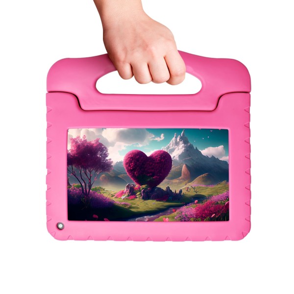 Encontraproduto.com.br - Tablet Infantil Kid Pad Rosa 4GB RAM + 64GB + Tela 7 pol + Wi-fi + Android 13 Quad Core Multi - NB411OUT [Reembalado]