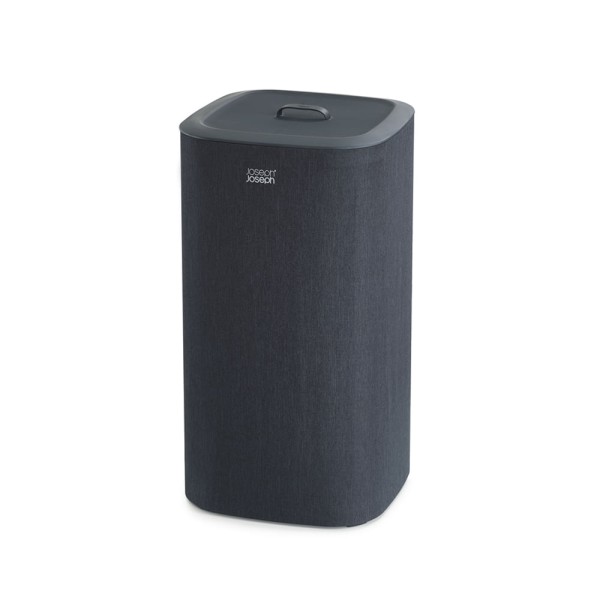 Encontraproduto.com.br - Cesto para Roupas Compartimento Duplo 60 L Preto Joseph & Joseph