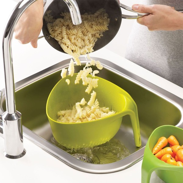 Encontraproduto.com.br - Conjunto 2 Escorredores Nest Verde Joseph & Joseph