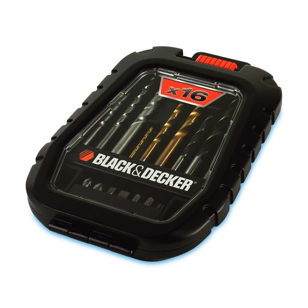 Jogo para Furadeira e Parafusadeira Black Decker com 16 peças