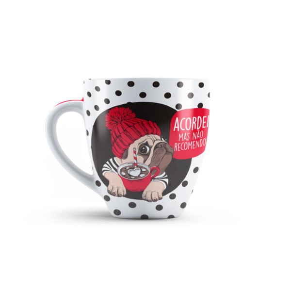 Encontraproduto.com.br - Caneca de Porcelana Pug 440ml Up Home - UD250OUT [Reembalado]