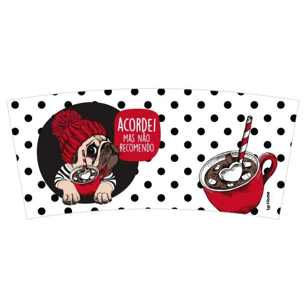 Encontraproduto.com.br - Caneca de Porcelana Pug 440ml Up Home - UD250OUT [Reembalado]