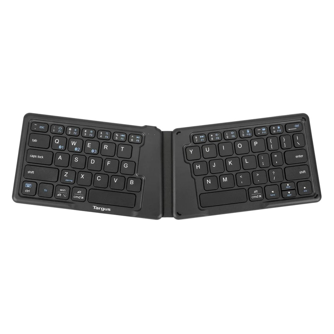 Encontraproduto.com.br - Teclado sem Fio Bluetooth Dobrável Ergonômico Preto - Targus