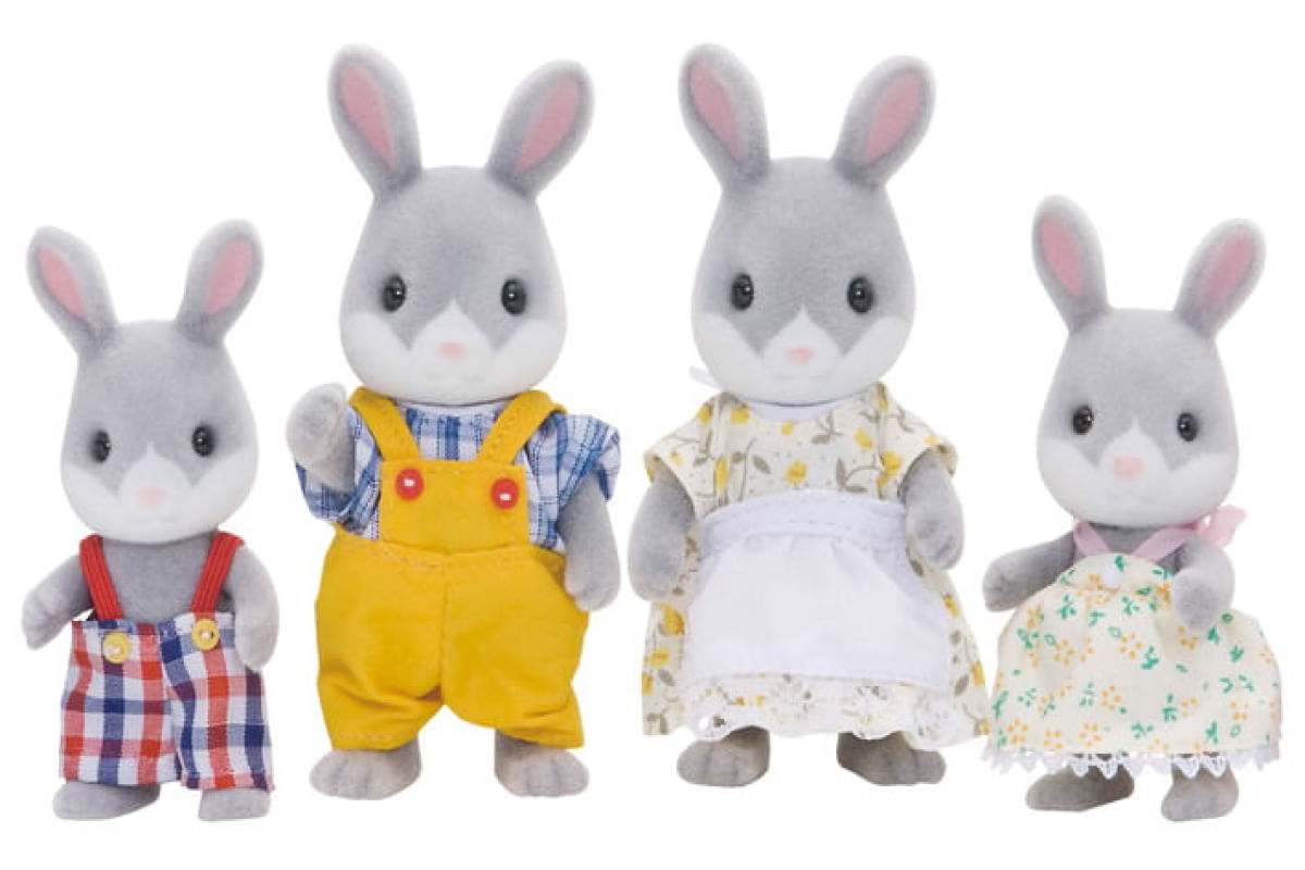 Encontraproduto.com.br - Sylvanian Families - Familia dos Coelhos Cauda de Algodão - Epoch Magia