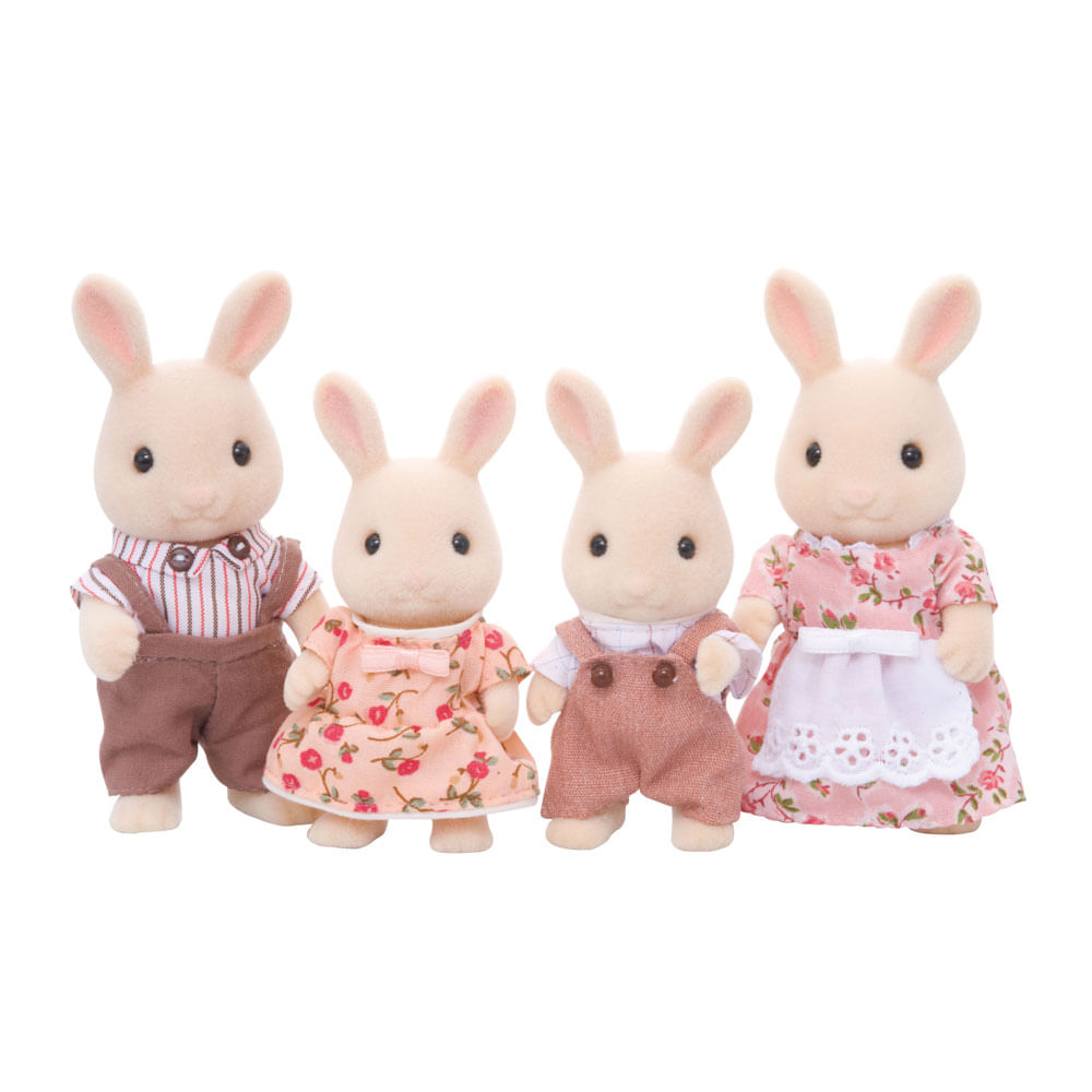 Encontraproduto.com.br - Sylvanian Families - Familia dos Coelho de Leite  - Epoch Magia