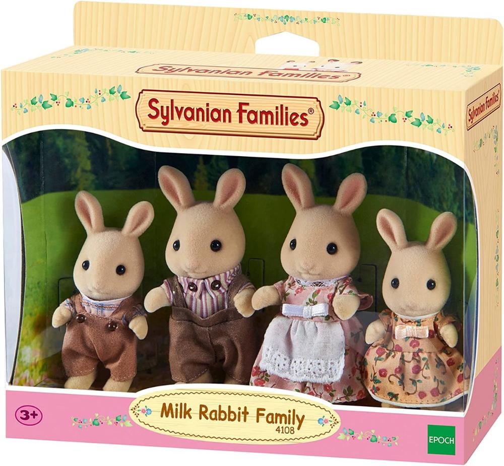 Encontraproduto.com.br - Sylvanian Families - Familia dos Coelho de Leite  - Epoch Magia