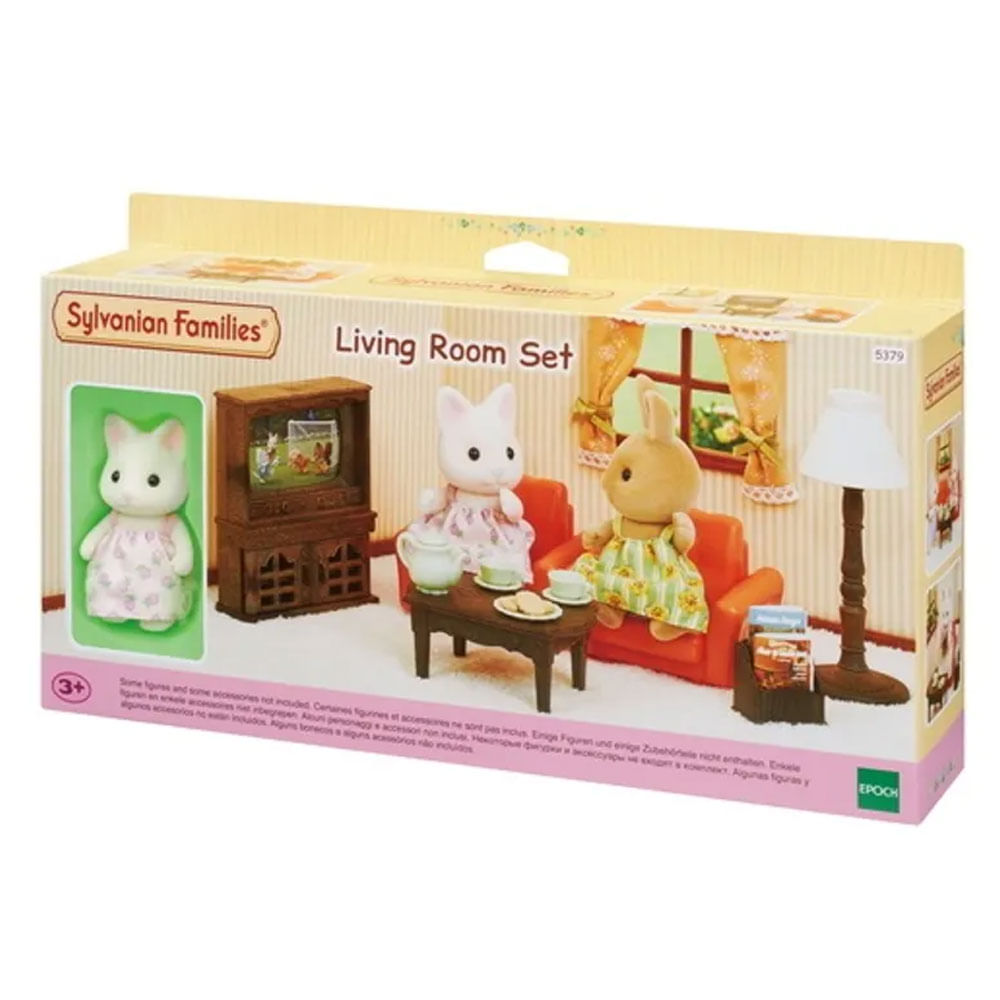 Encontraproduto.com.br - Sylvanian Families - Conjunto Sala de Estar com Irmã Gato - Epoch Magia