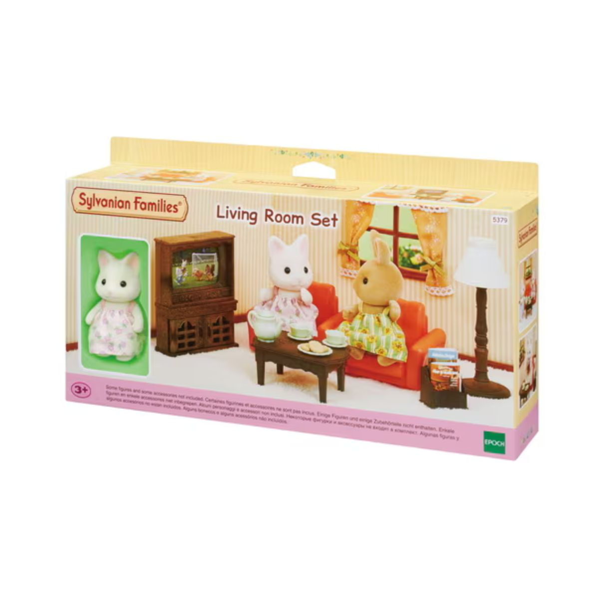 Encontraproduto.com.br - Sylvanian Families - Conjunto Sala de Estar com Irmã Gato - Epoch Magia