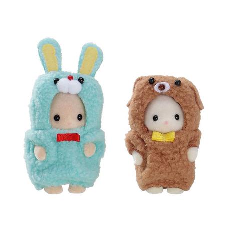Encontraproduto.com.br - Sylvanian Families - Fantasia - Coelho e Cachorro - Epoch Magia