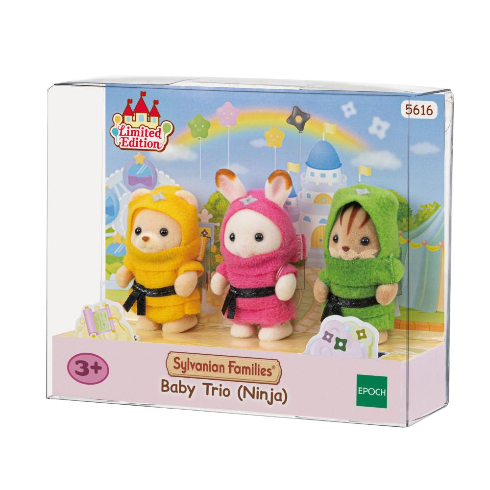 Encontraproduto.com.br - Sylvanian Families - Baby Trio Ninja - Epoch Magia
