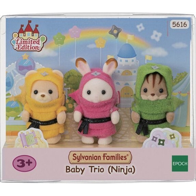 Encontraproduto.com.br - Sylvanian Families - Baby Trio Ninja - Epoch Magia