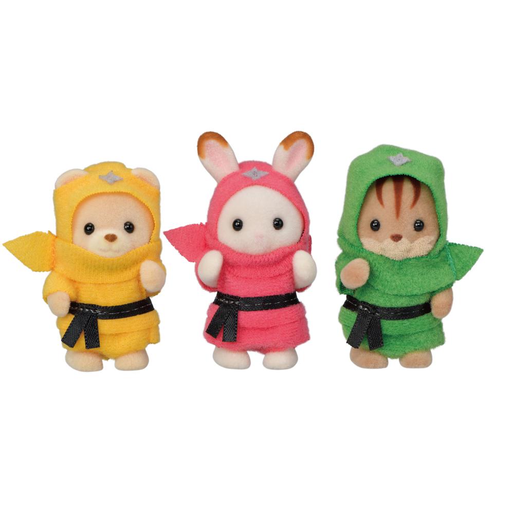 Encontraproduto.com.br - Sylvanian Families - Baby Trio Ninja - Epoch Magia