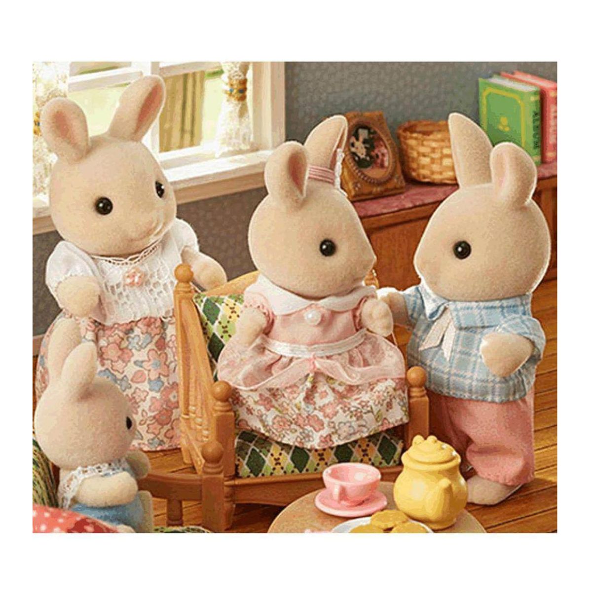 Encontraproduto.com.br - Sylvanian Families - Familia dos Coelhos de Leite EPOCH MAGIA