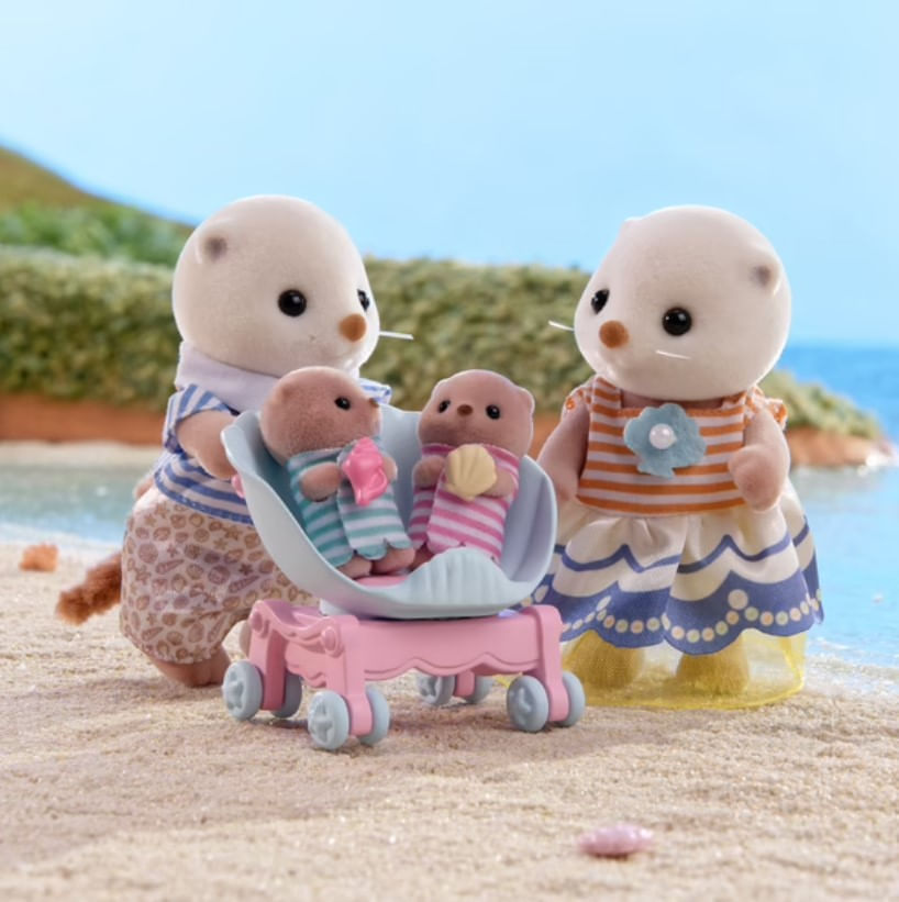 Encontraproduto.com.br - Sylvanian Families - Familia de Lontras Marinhas EPOCH MAGIA