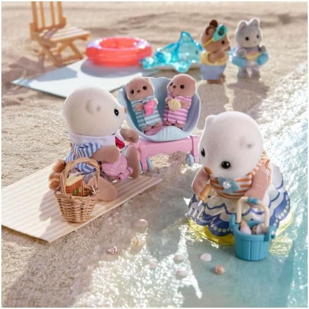Encontraproduto.com.br - Sylvanian Families - Familia de Lontras Marinhas EPOCH MAGIA