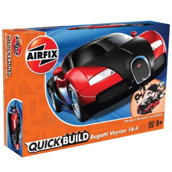 Encontraproduto.com.br - Blocos de Montar Bugatti Veyron Vermelha Quick Build - Airfix