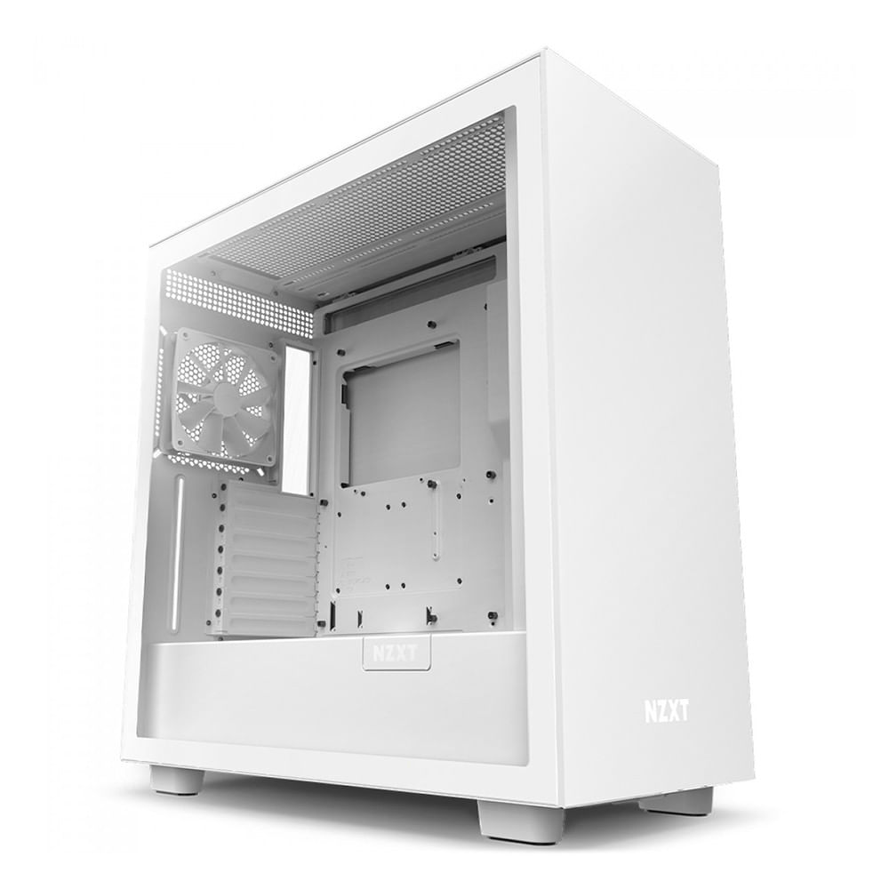 Encontraproduto.com.br - Gabinete Gamer NZXT H7 Vidro Temperado Com Fans Mid Tower ATX Branco - CM-H71BW-01