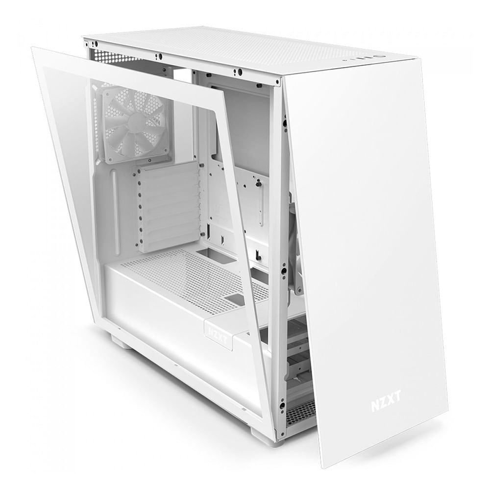 Encontraproduto.com.br - Gabinete Gamer NZXT H7 Vidro Temperado Com Fans Mid Tower ATX Branco - CM-H71BW-01