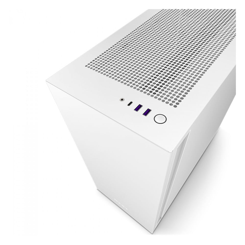 Encontraproduto.com.br - Gabinete Gamer NZXT H7 Vidro Temperado Com Fans Mid Tower ATX Branco - CM-H71BW-01