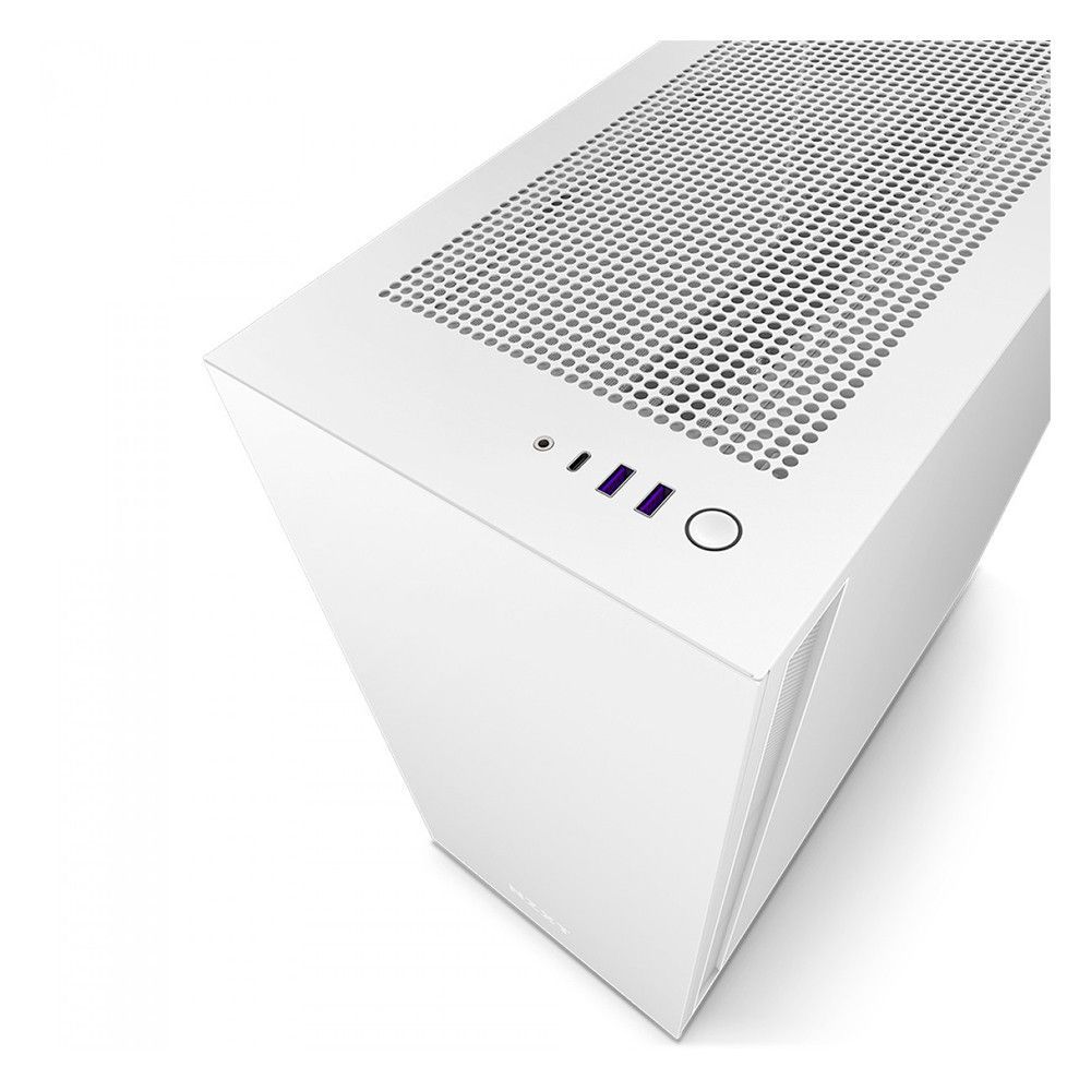 Encontraproduto.com.br - Gabinete Gamer NZXT H7 Vidro Temperado Com Fans Mid Tower ATX Branco - CM-H71BW-01