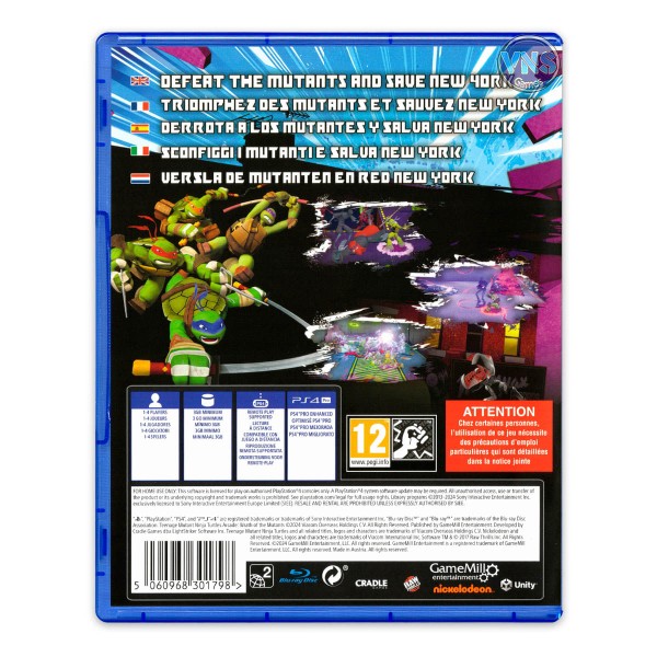 Encontraproduto.com.br - Teenage Mutant Ninja Turtles Arcade: Wrath of the Mutants - PS4 - Mídia Física
