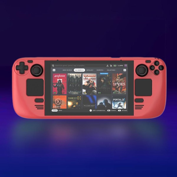 Encontraproduto.com.br - Capa Protetora para Console de Jogo Steam Deck com Suporte e Antichoque