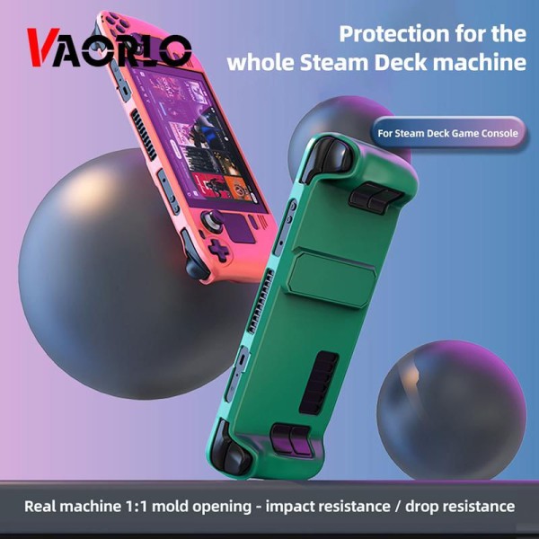 Encontraproduto.com.br - Capa Protetora para Console de Jogo Steam Deck com Suporte e Antichoque
