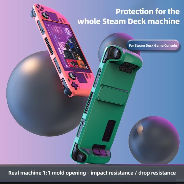 Encontraproduto.com.br - Capa Protetora para Console de Jogo Steam Deck com Suporte e Antichoque