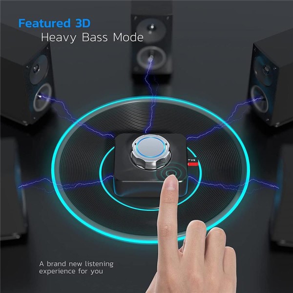 Encontraproduto.com.br - Receptor de Áudio Bluetooth 5.0 VAORLO 3D Stereo Adaptador Sem Fio