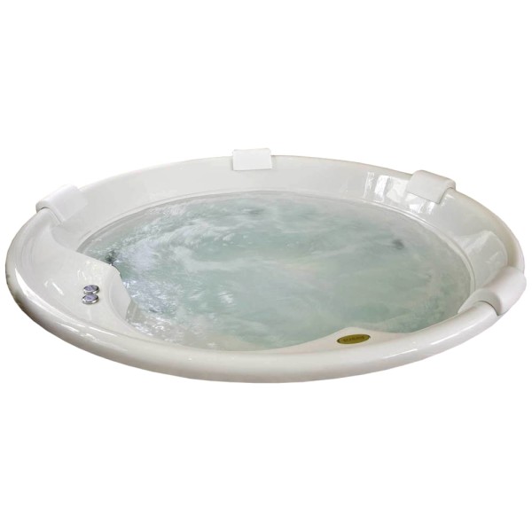 Banheira Jacuzzi Cortina Redonda sem Aquecedor com Cascata 12 jatos em Acrílico 550lts 183cm
