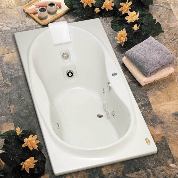 Encontraproduto.com.br - Banheira Jacuzzi Eura sem Aquecedor com Cascata 8 jatos em Acrílico 150x91x48,5cm
