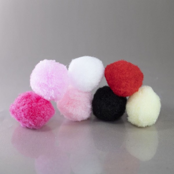 Encontraproduto.com.br - POMPOM DE BOLINHA 20MM COM 1.000 PEÇAS