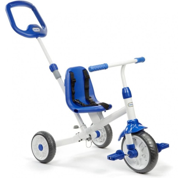 Encontraproduto.com.br - Little Tikes Triciclo Reclinavel Infantil 3 em 1 para Passeio com 3 Estagios Adaptavel ao Crescimento Azul