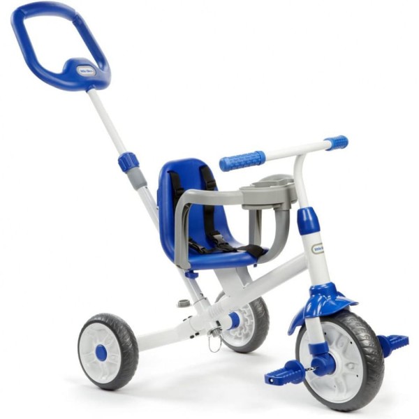 Encontraproduto.com.br - Little Tikes Triciclo Reclinavel Infantil 3 em 1 para Passeio com 3 Estagios Adaptavel ao Crescimento Azul