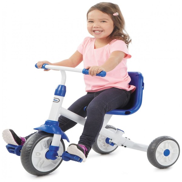 Encontraproduto.com.br - Little Tikes Triciclo Reclinavel Infantil 3 em 1 para Passeio com 3 Estagios Adaptavel ao Crescimento Azul