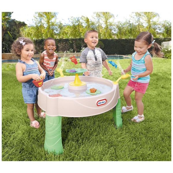 Encontraproduto.com.br - Mesa com água Divertida Lagoa do Sapos para Crianças de 2 a 5 Anos, LITTLE TIKES 643972M, Verde