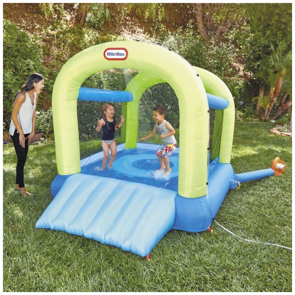 Encontraproduto.com.br - Pula Inflável com Irrigador de Água para Crianças de 3 a 8 Anos, LITTLE TIKES 656019EU, Azul