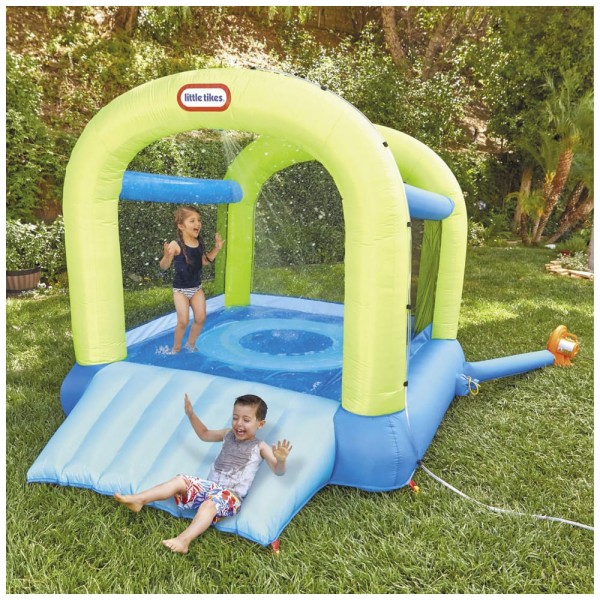 Encontraproduto.com.br - Pula Inflável com Irrigador de Água para Crianças de 3 a 8 Anos, LITTLE TIKES 656019EU, Azul
