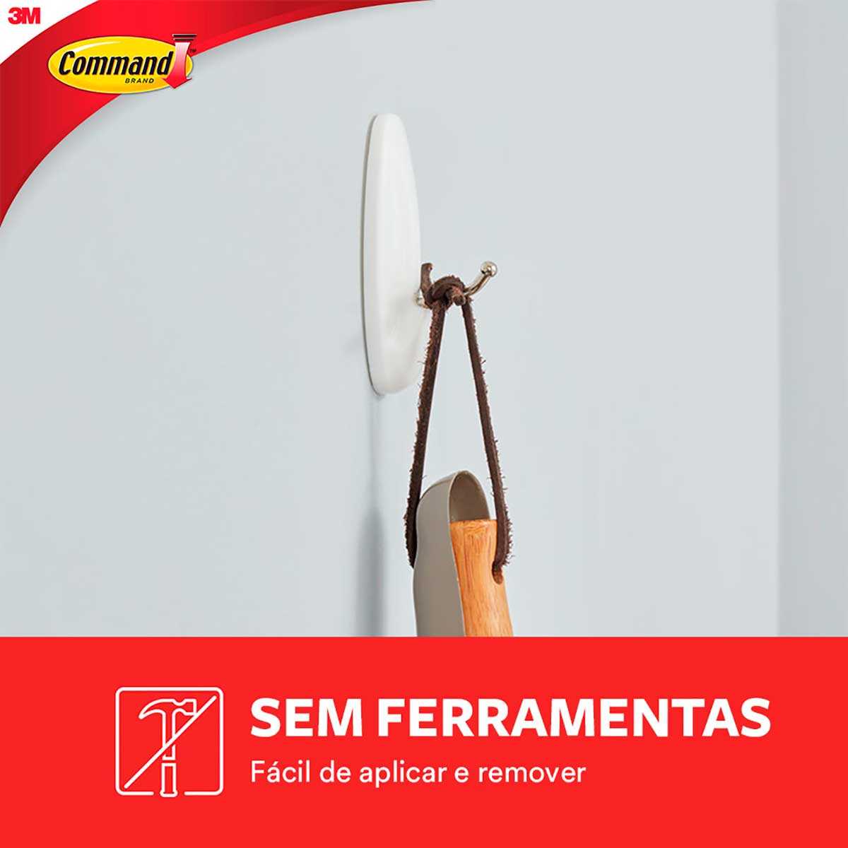 Encontraproduto.com.br - Command Adesivo Gancho Utilidade Médio 3M Cartela 2 peças
