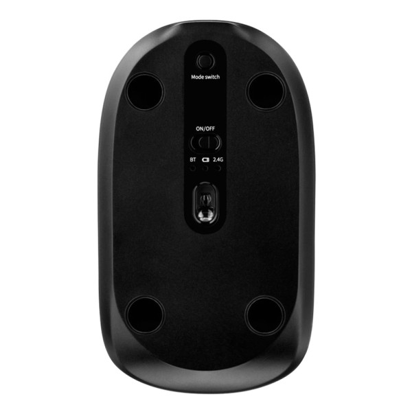 Encontraproduto.com.br - Mouse Sem Fio Slim Conexão Bluetooth e USB1600dpi Ajustável 4 Botões Com Pilha Inclusa Preto - MO331X [Reembalado]