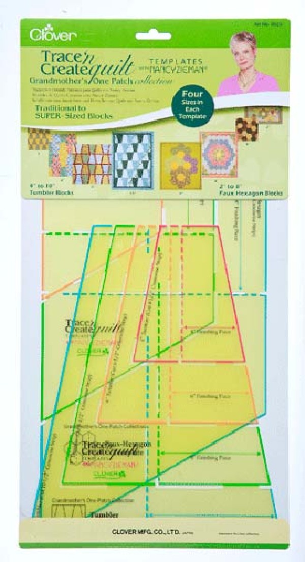Encontraproduto.com.br - Gabarito Trace´n Creat Quilt Clover - Grandmother´s One Patch