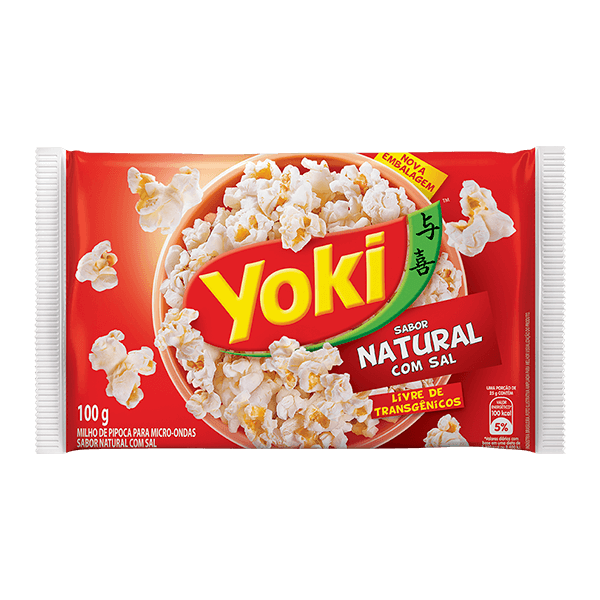 Milho de Pipoca para Micro-ondas Yoki Natural com sal 100g