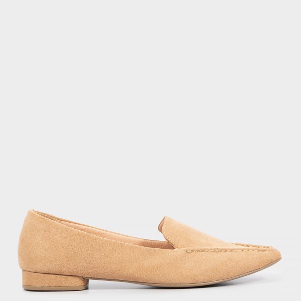 Encontraproduto.com.br - Mocassim Bege Pespontado Sued