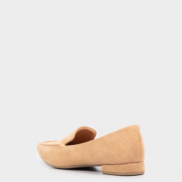 Encontraproduto.com.br - Mocassim Bege Pespontado Sued