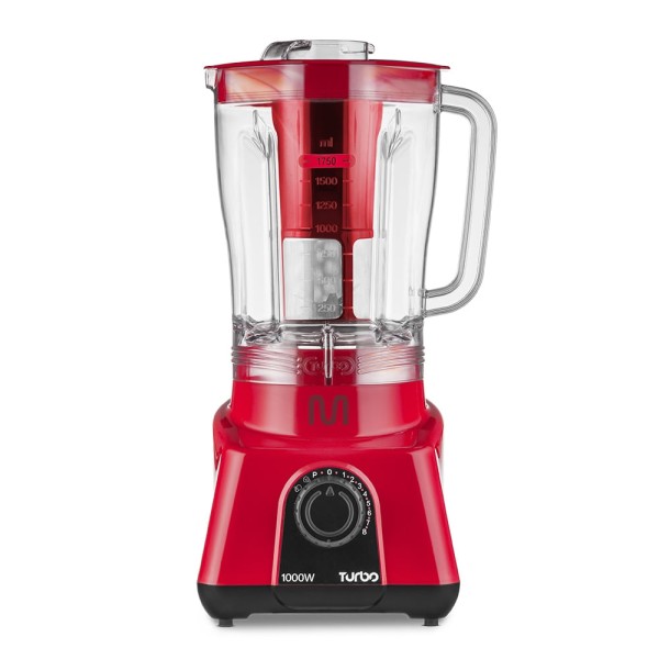 Encontraproduto.com.br - Liquidificador 2,6L Turbo Vermelho 1000w-127v com 8 Velocidades Multi - LQ1003OUT [Reembalado]