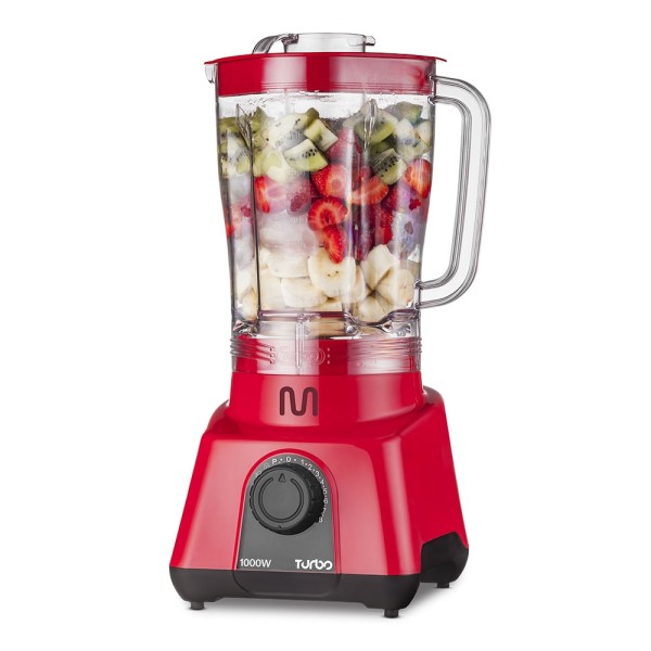 Encontraproduto.com.br - Liquidificador 2,6L Turbo Vermelho 1000w-127v com 8 Velocidades Multi - LQ1003OUT [Reembalado]
