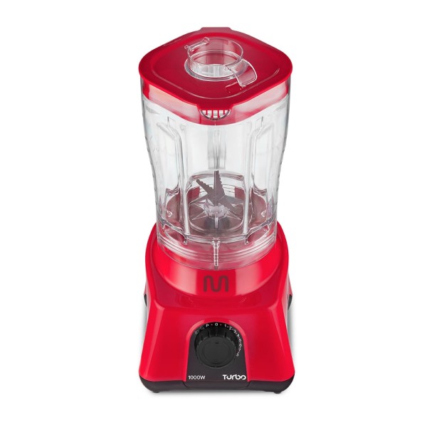 Encontraproduto.com.br - Liquidificador 2,6L Turbo Vermelho 1000w-127v com 8 Velocidades Multi - LQ1003OUT [Reembalado]
